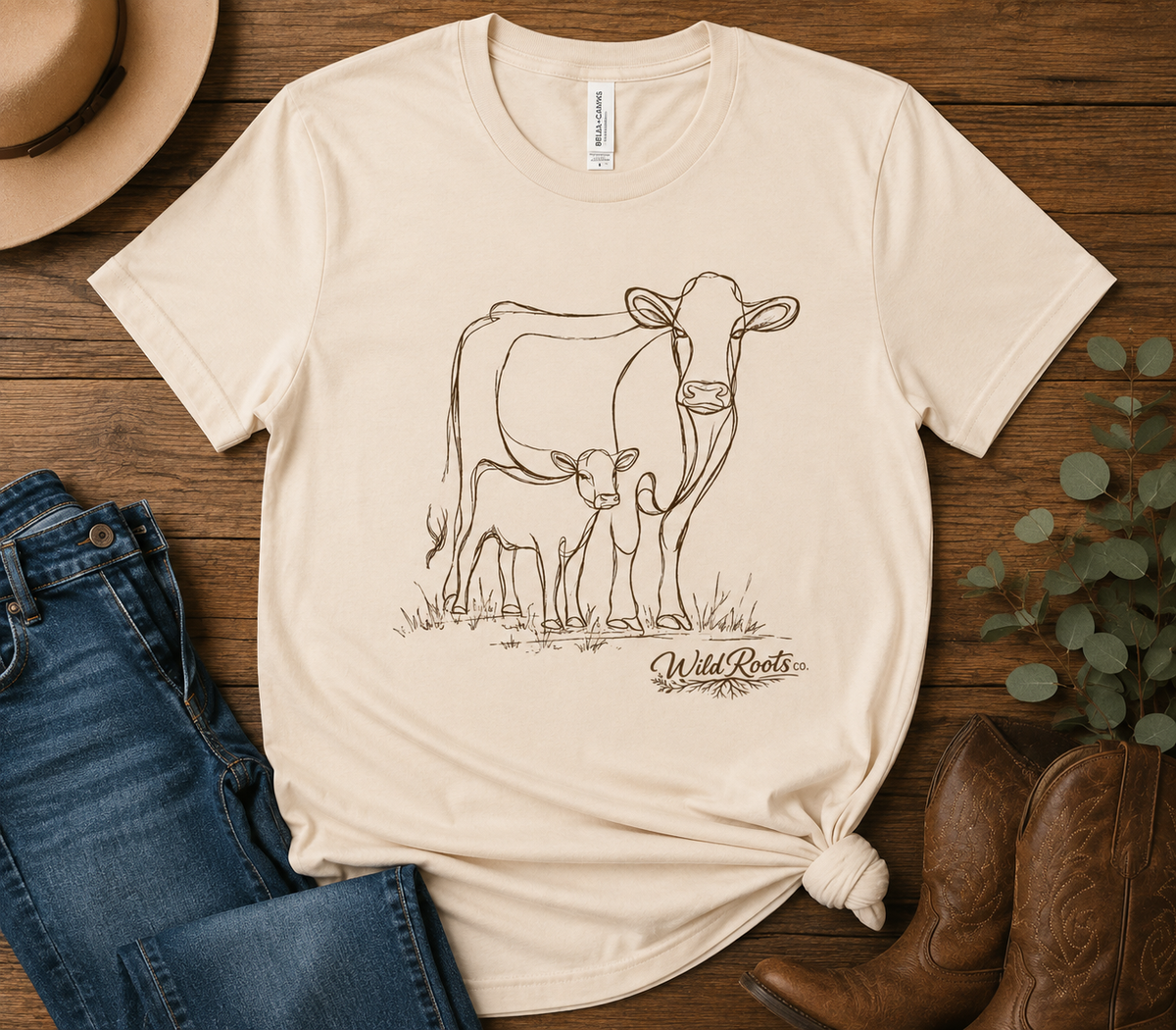 Rooted Together – Mama & Calf Graphic Tee