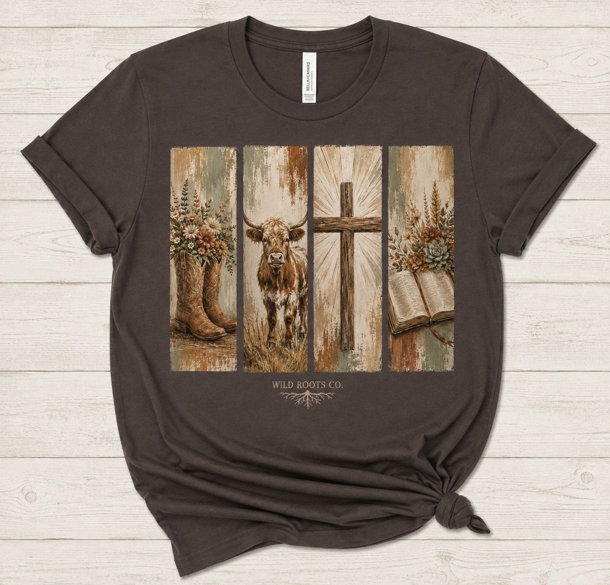 Rooted in Faith – Western Christian Graphic Tee