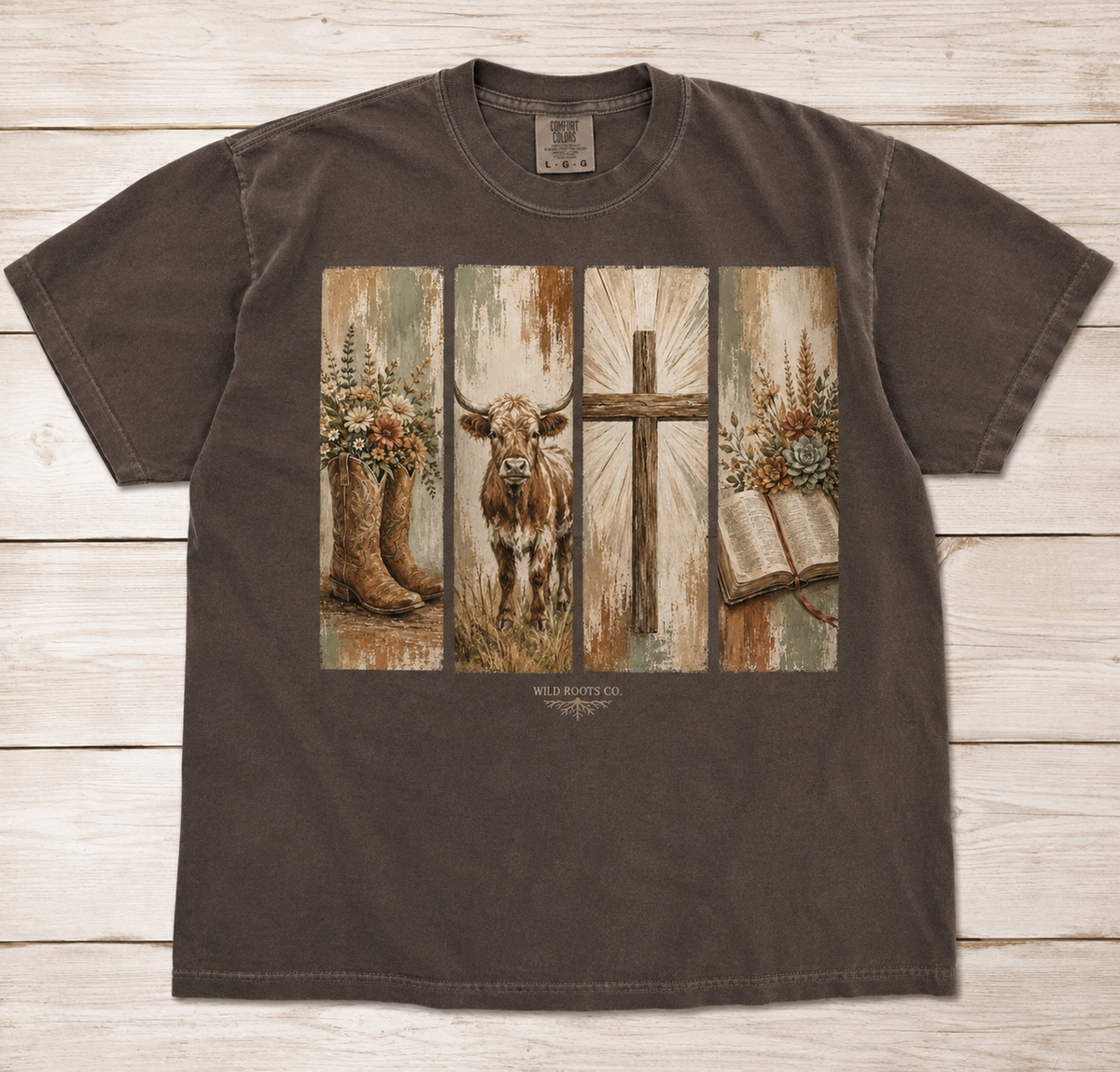 Rooted in Faith – Western Christian Graphic Tee