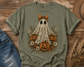 Lace & Lanterns – Vintage Halloween Graphic Tee