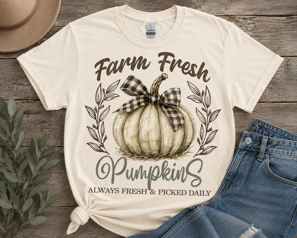 Farm Fresh Pumpkins Fall Graphic Tee