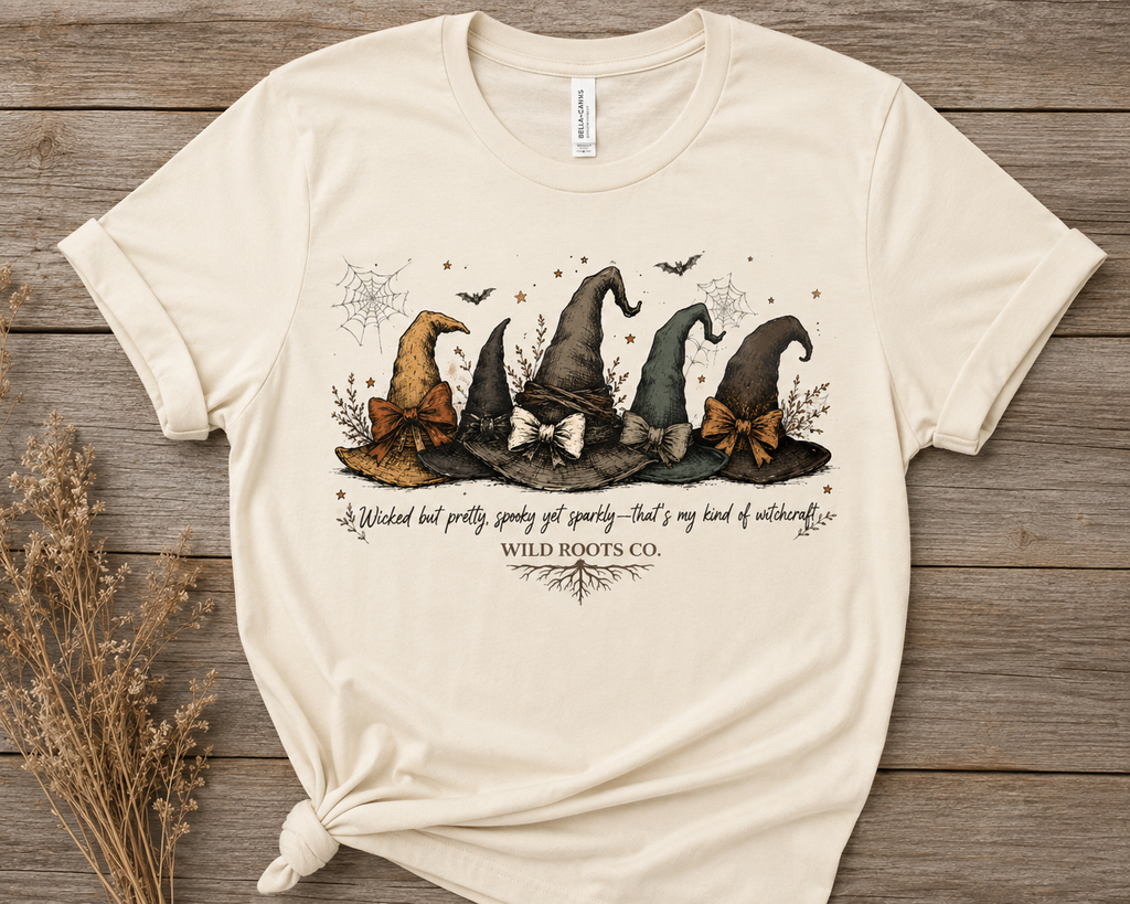 Wicked & Wild – Vintage Witch Hat Halloween Graphic Tee