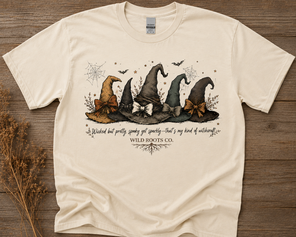 Wicked & Wild – Vintage Witch Hat Halloween Graphic Tee