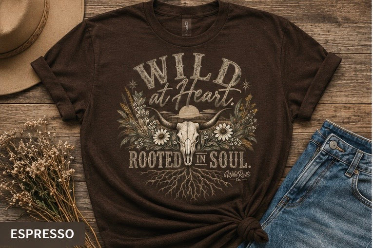 Wild at heart. Rooted in Soul. Western Graphic Tee
