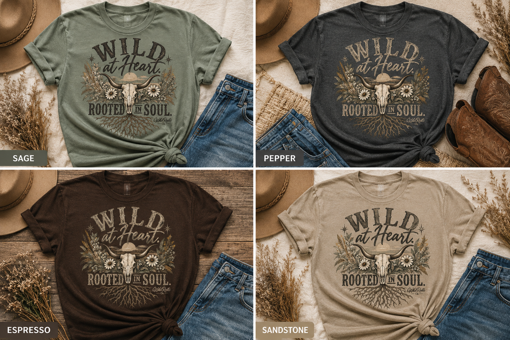 Wild at heart. Rooted in Soul. Western Graphic Tee