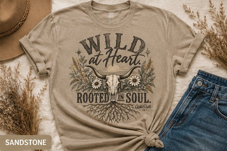 Wild at heart. Rooted in Soul. Western Graphic Tee